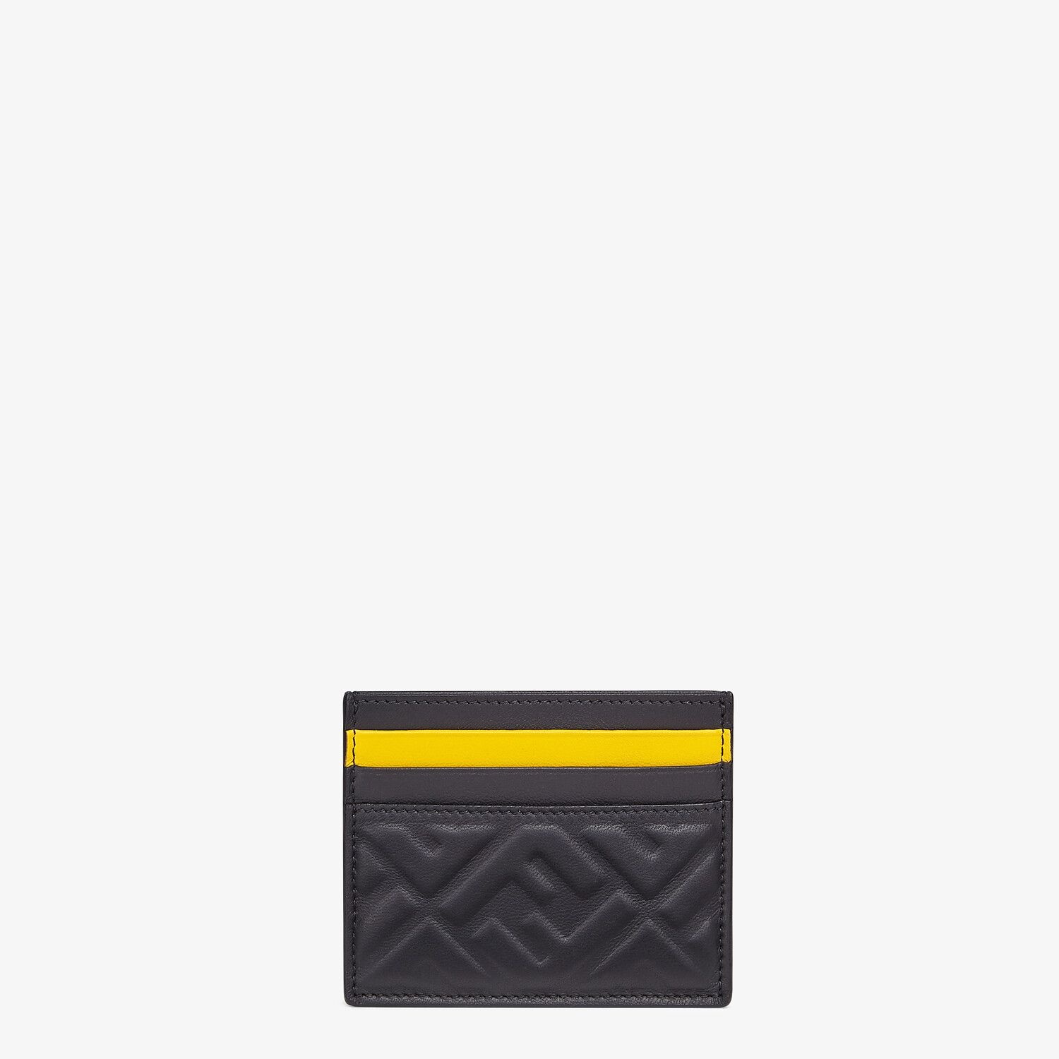 Black nappa leather card holder - 1