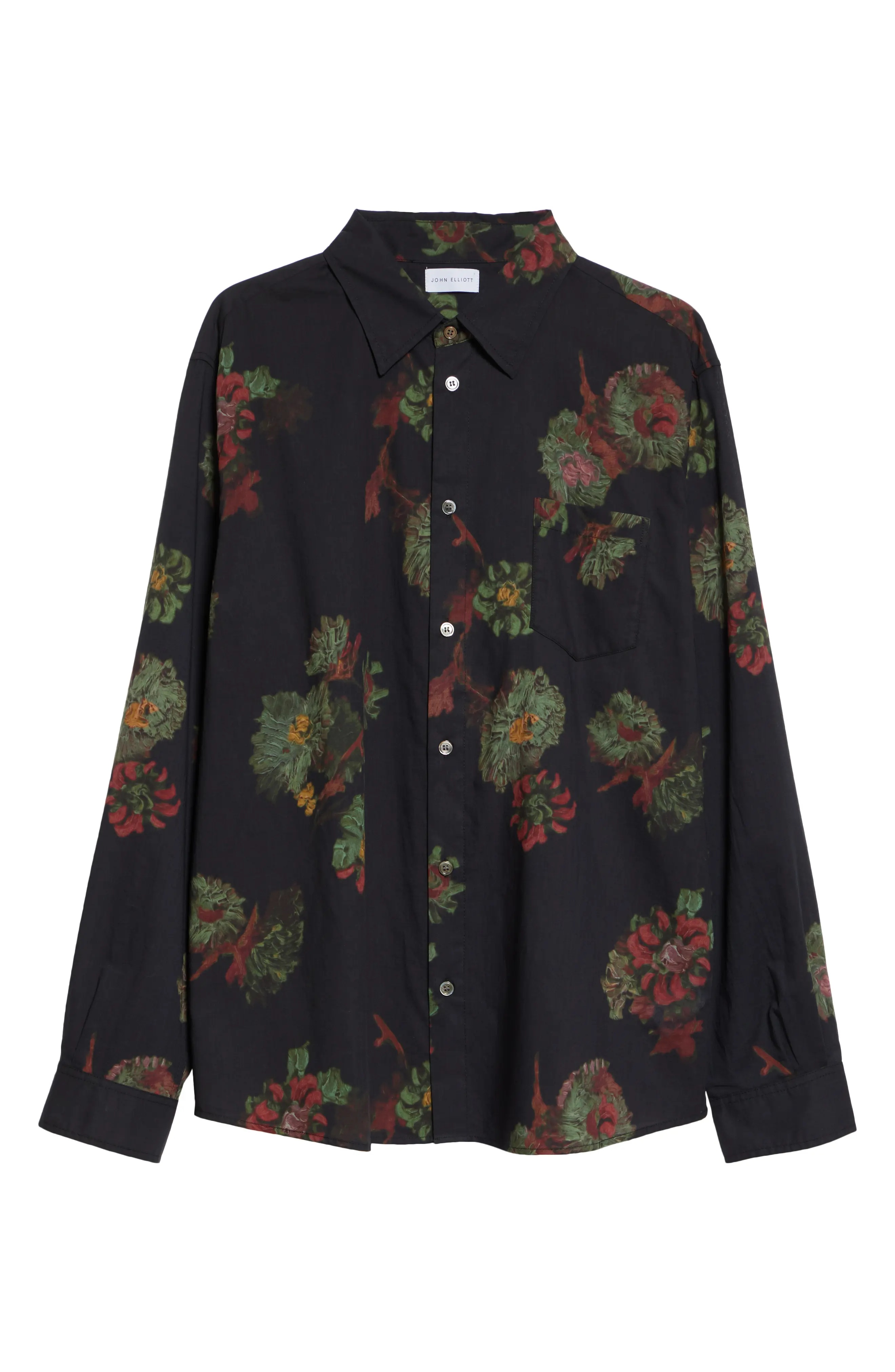 Cloak Floral Print Cotton Button-Up Shirt - 6