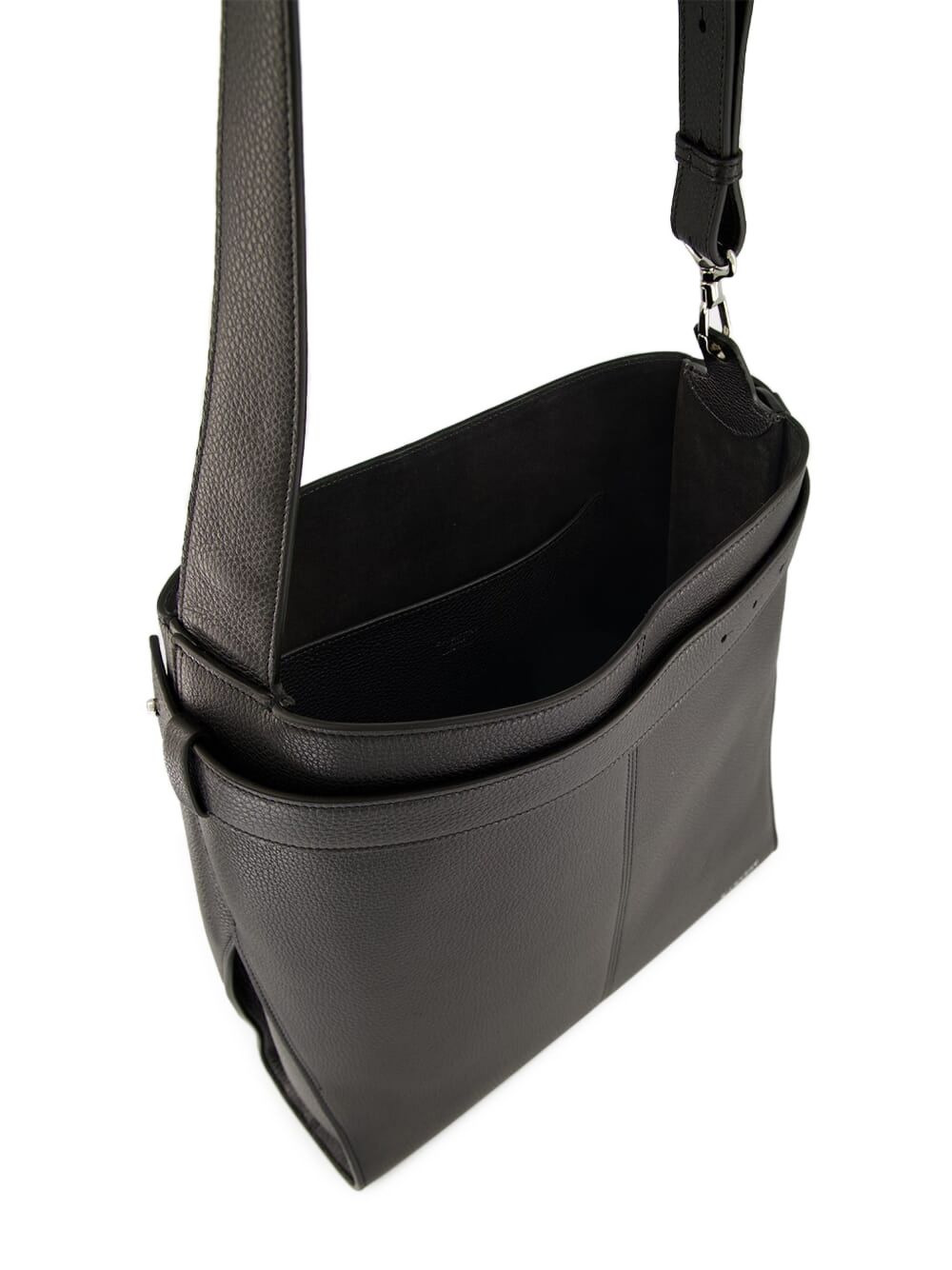 medium belted grained-leather shoulder bag - 3
