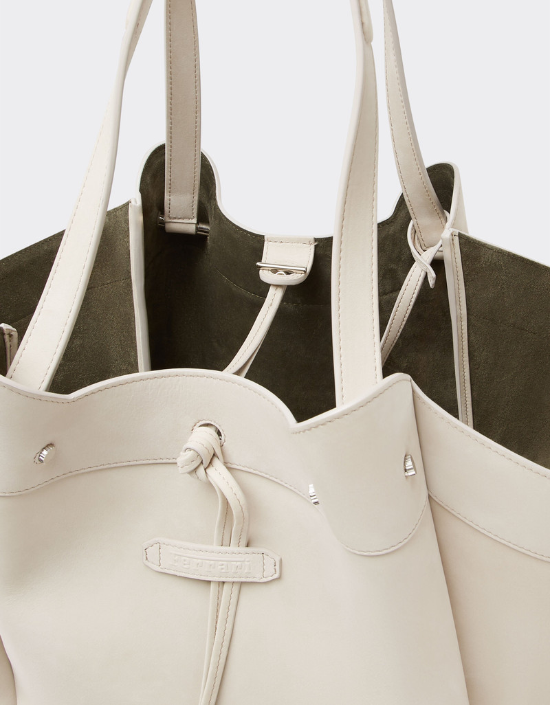Large tote bag in nubuck leather 7