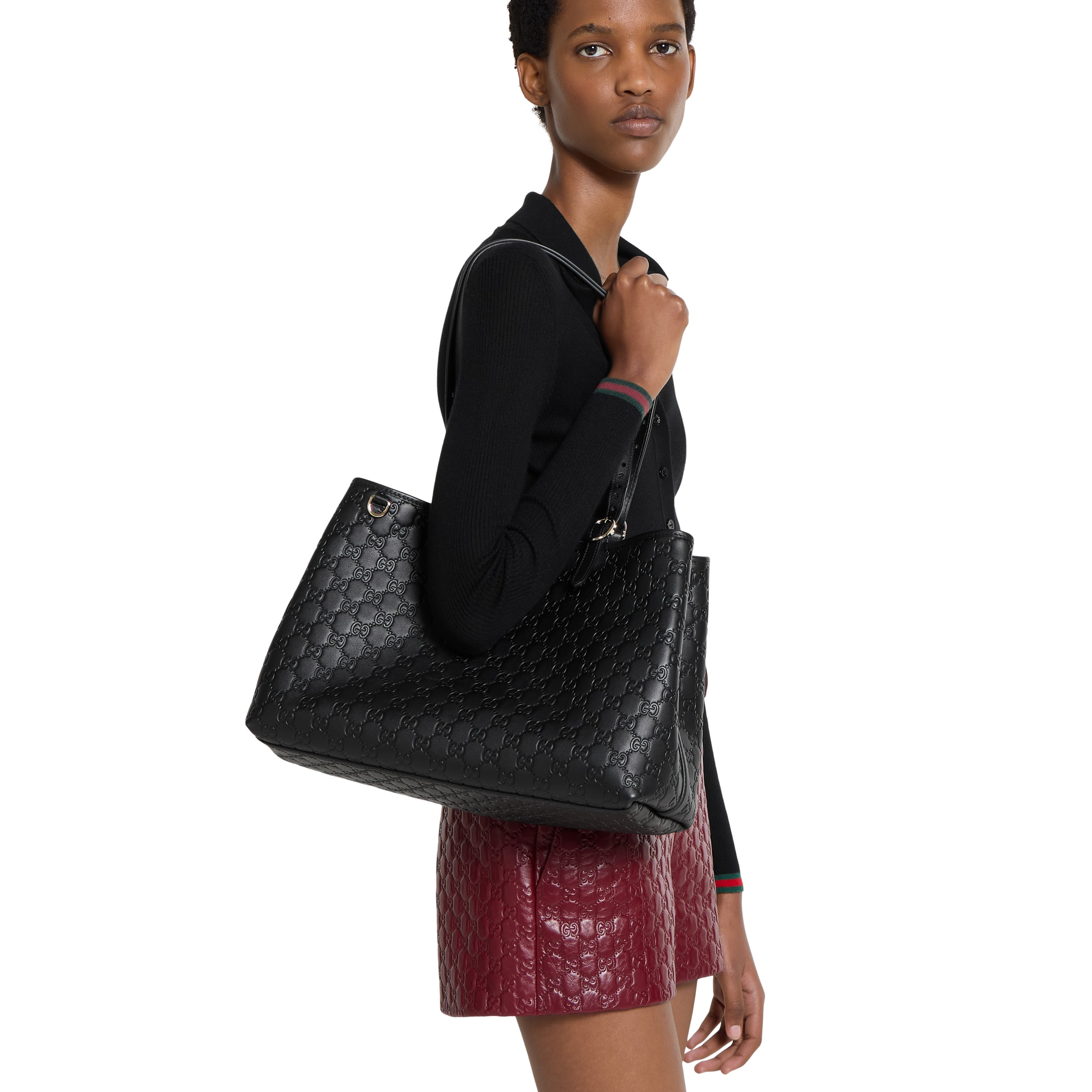 GG Emblem large tote bag - 4