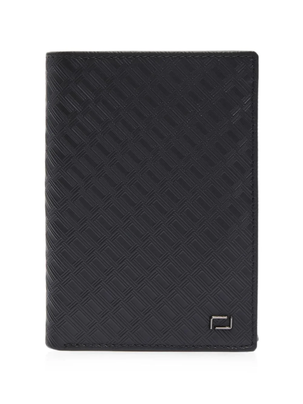Leon monogram-embossed leather wallet - 1