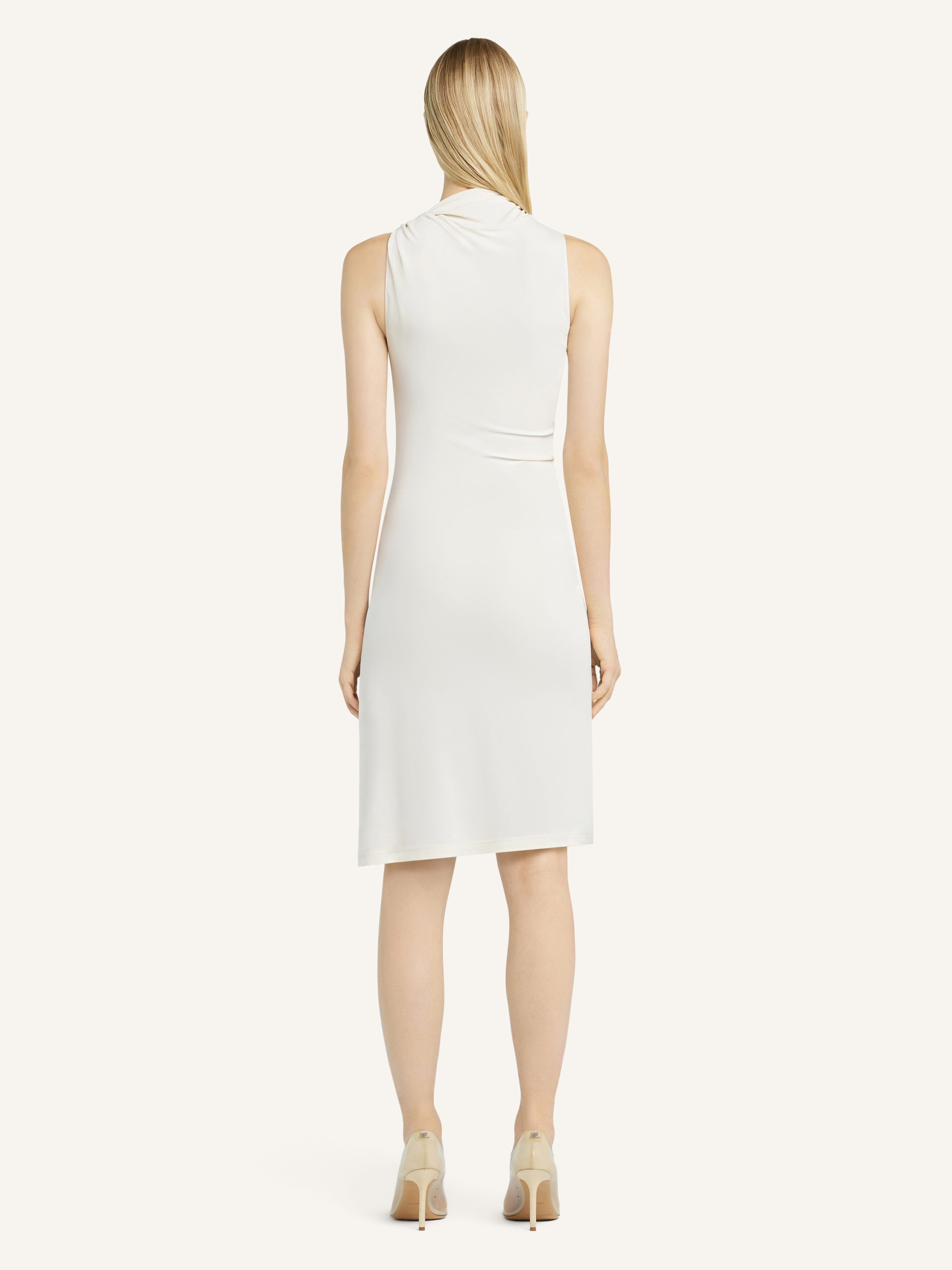 DRAPED SLEEVELESS DRESS - 4