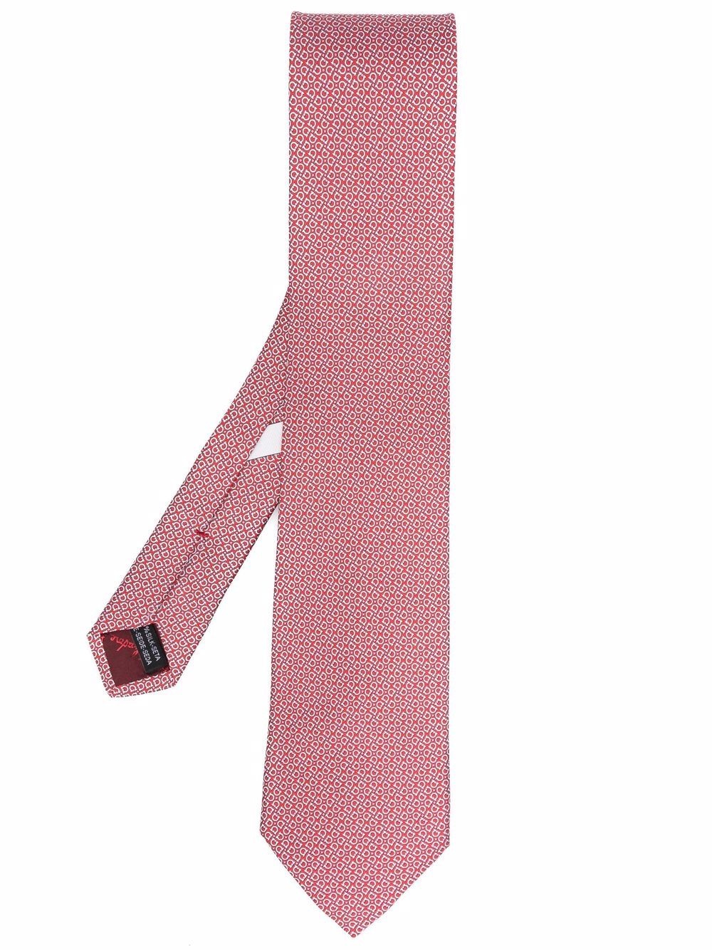 micro Gancini-print tie - 1