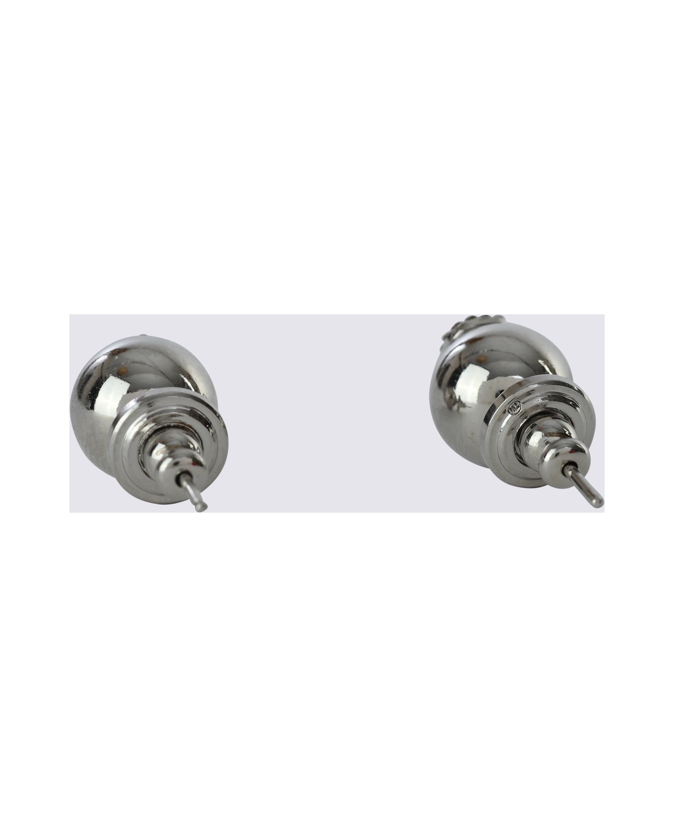 Valentino Silver Tone Brass Earrings | italist | REVERSIBLE