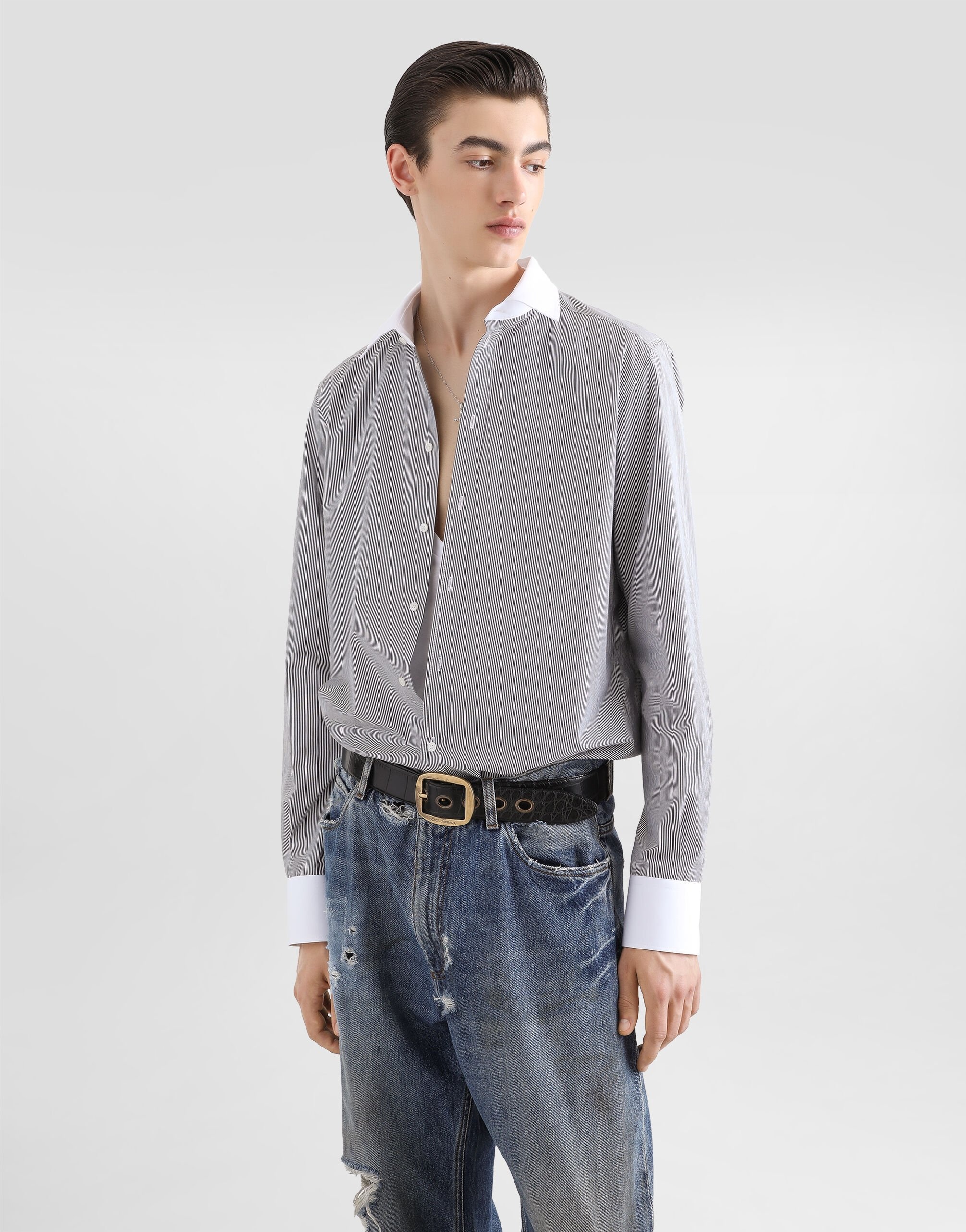 Striped cotton shirt - 4