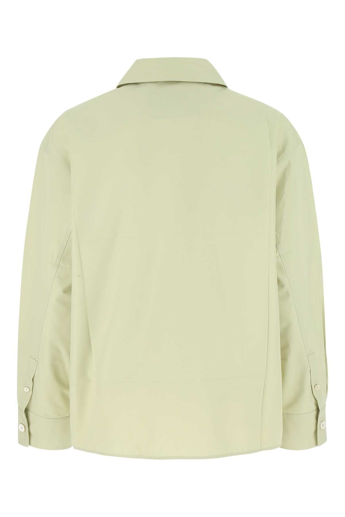 Jil Sander Women Pastel Green Poplin Oversize Shirt - 2