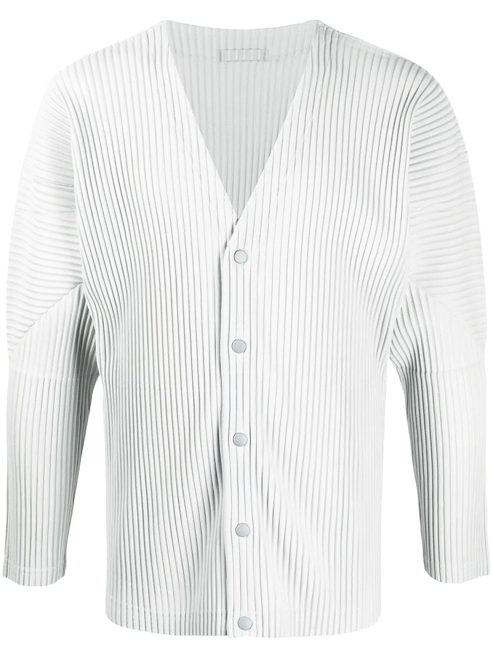 pleated buttoned cardigan - 1