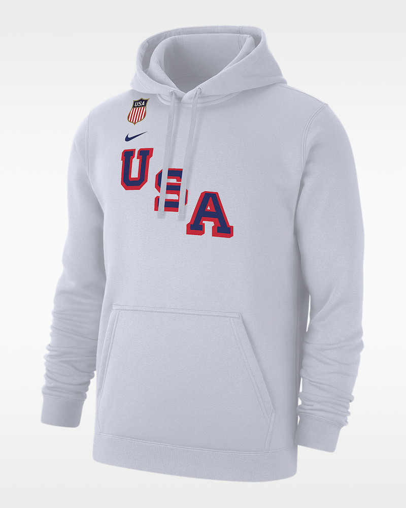 Quinn Hughes Nike USA Club Fleece Men's Hockey Pullover Hoodie 1