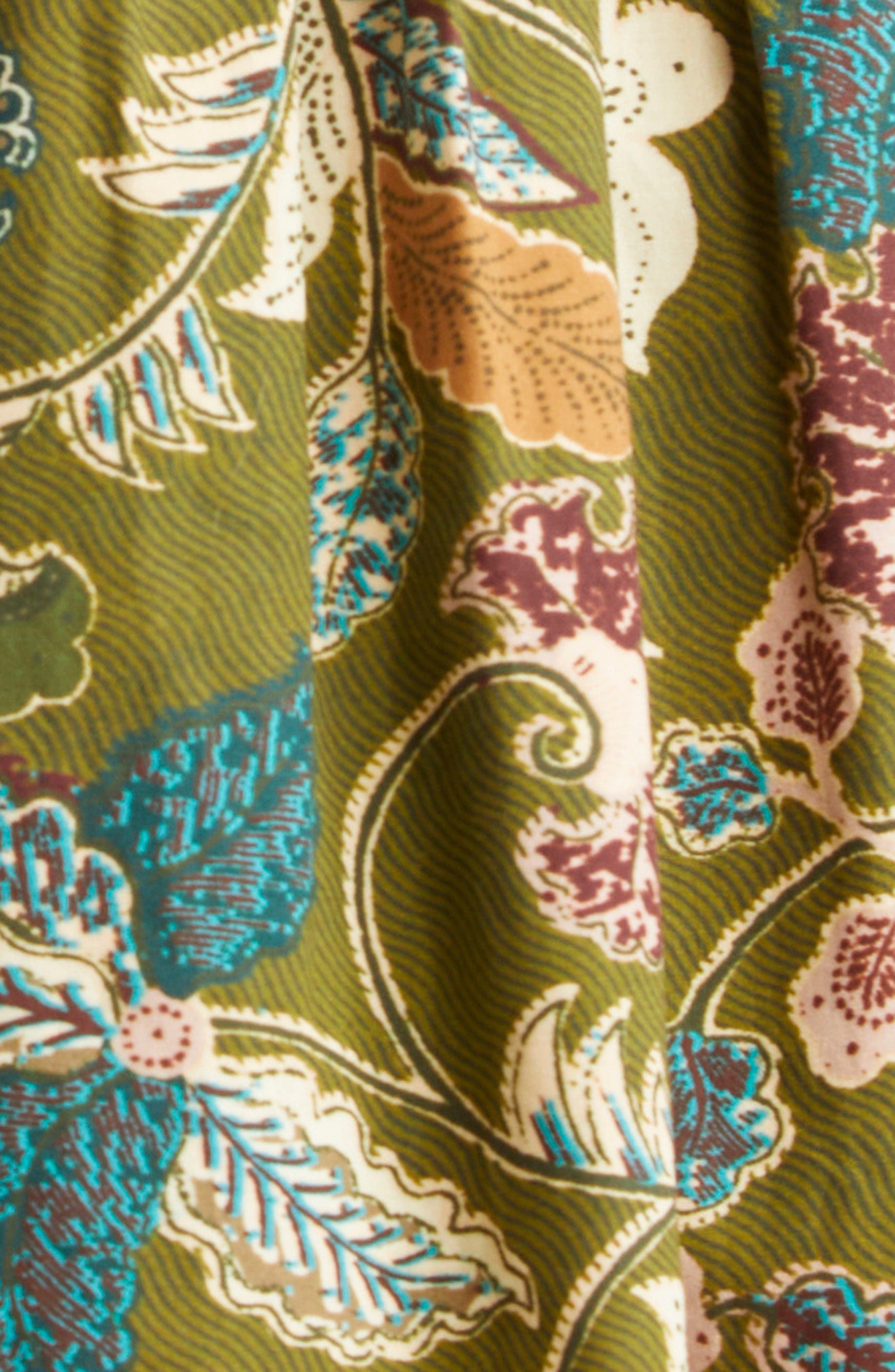 Ulla Johnson Izel Floral Print Minidress in Lichen at Nordstrom - 6