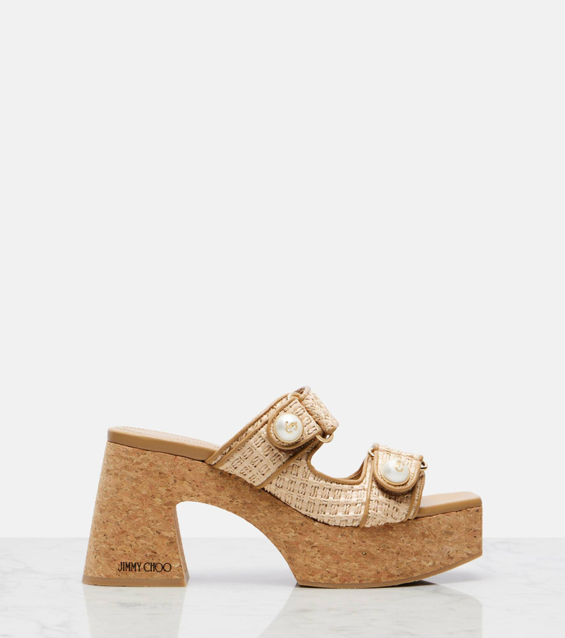 Fayence 95 leather wedge sandals 4