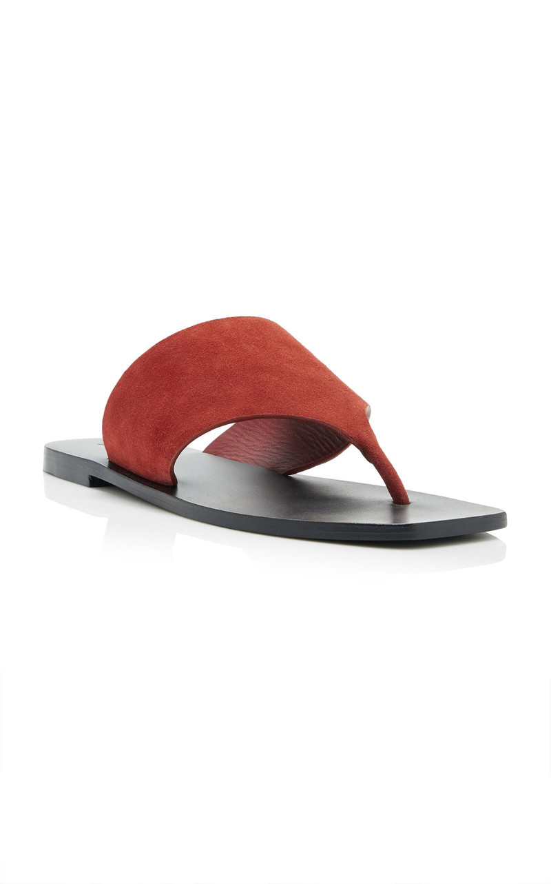 A.EMERY Paton Suede Sandals red outlook