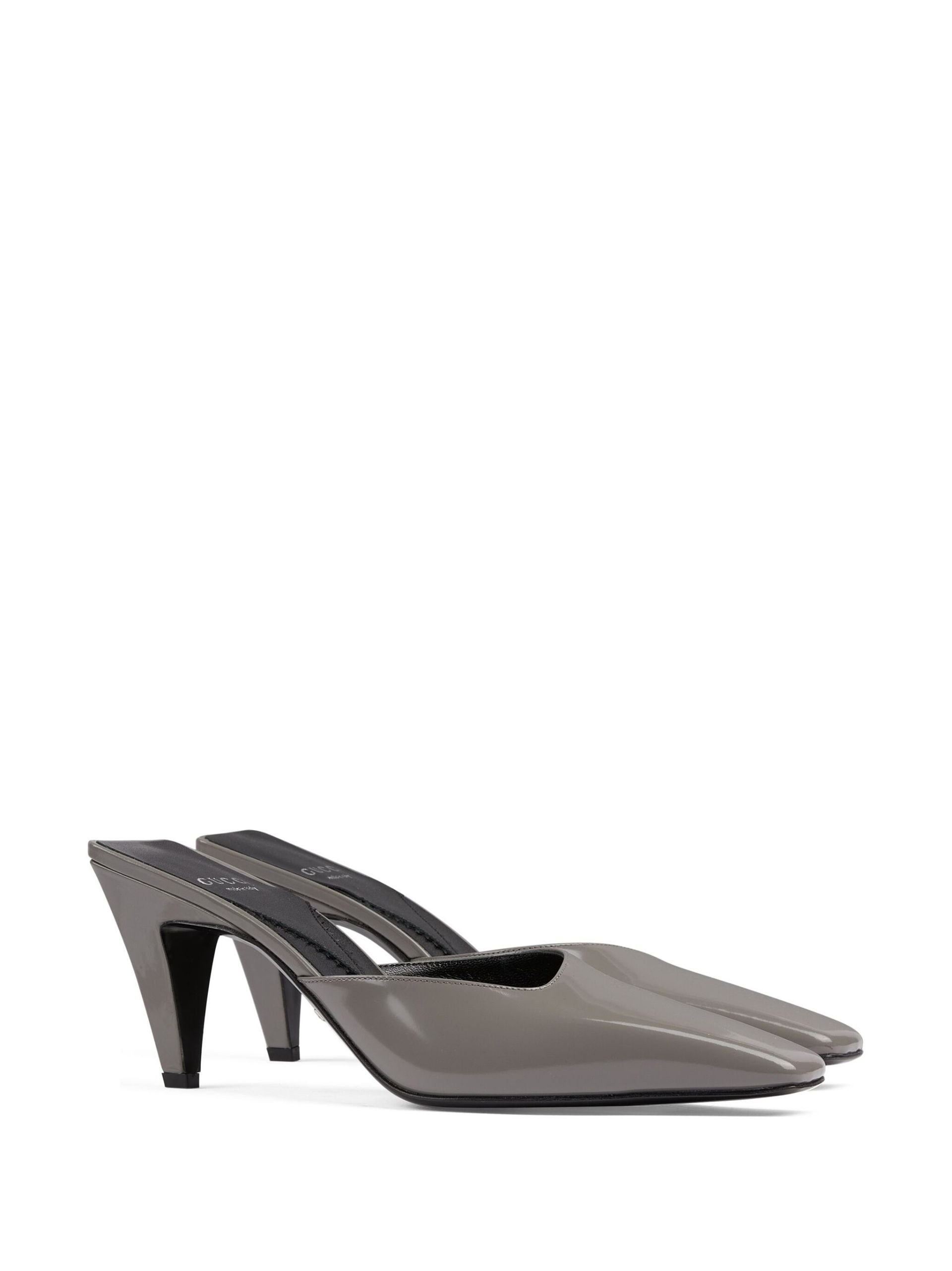 grey 75 leather mules - 2