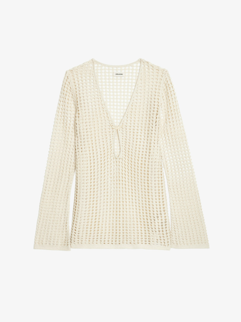 Rany White Crochet Sweater 1