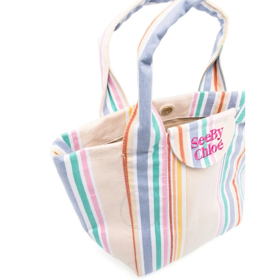 See By Chloe Laetizia Striped Tote Bag - 3