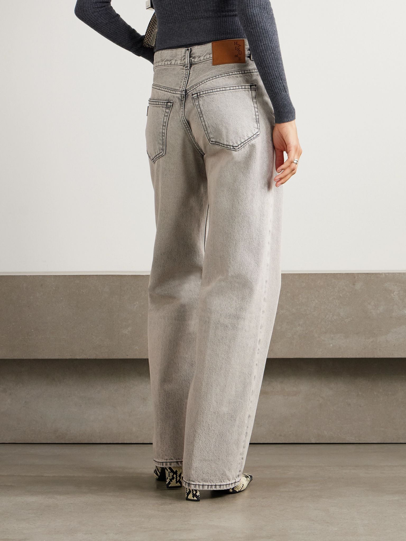 Bonnie high-rise straight-leg jeans Gray - 3