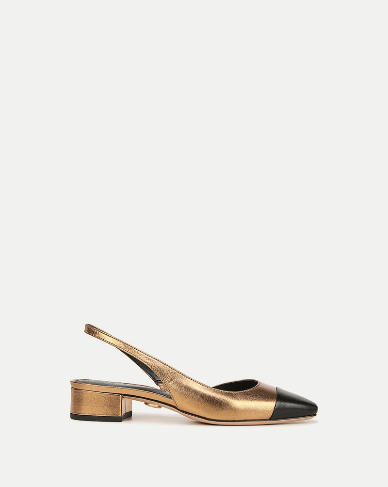 CECILE LEATHER CAP-TOE SLINGBACK 1