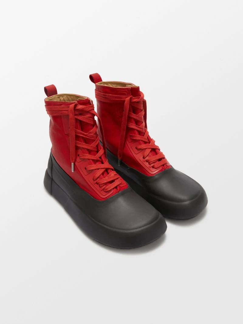 LEATHER MIX HI-TOP SNEAKER - 2