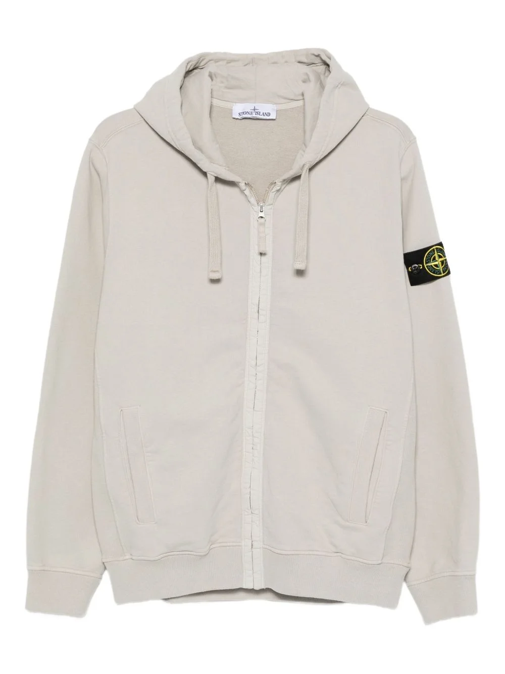 logo-badge zip-fastening hoodie - 1