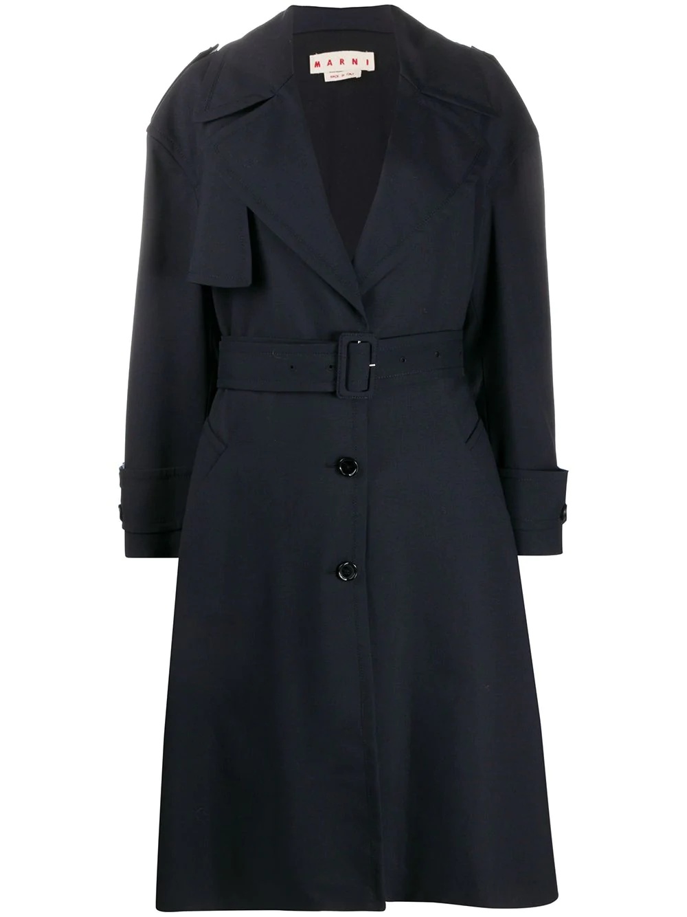 virgin wool trench coat - 1