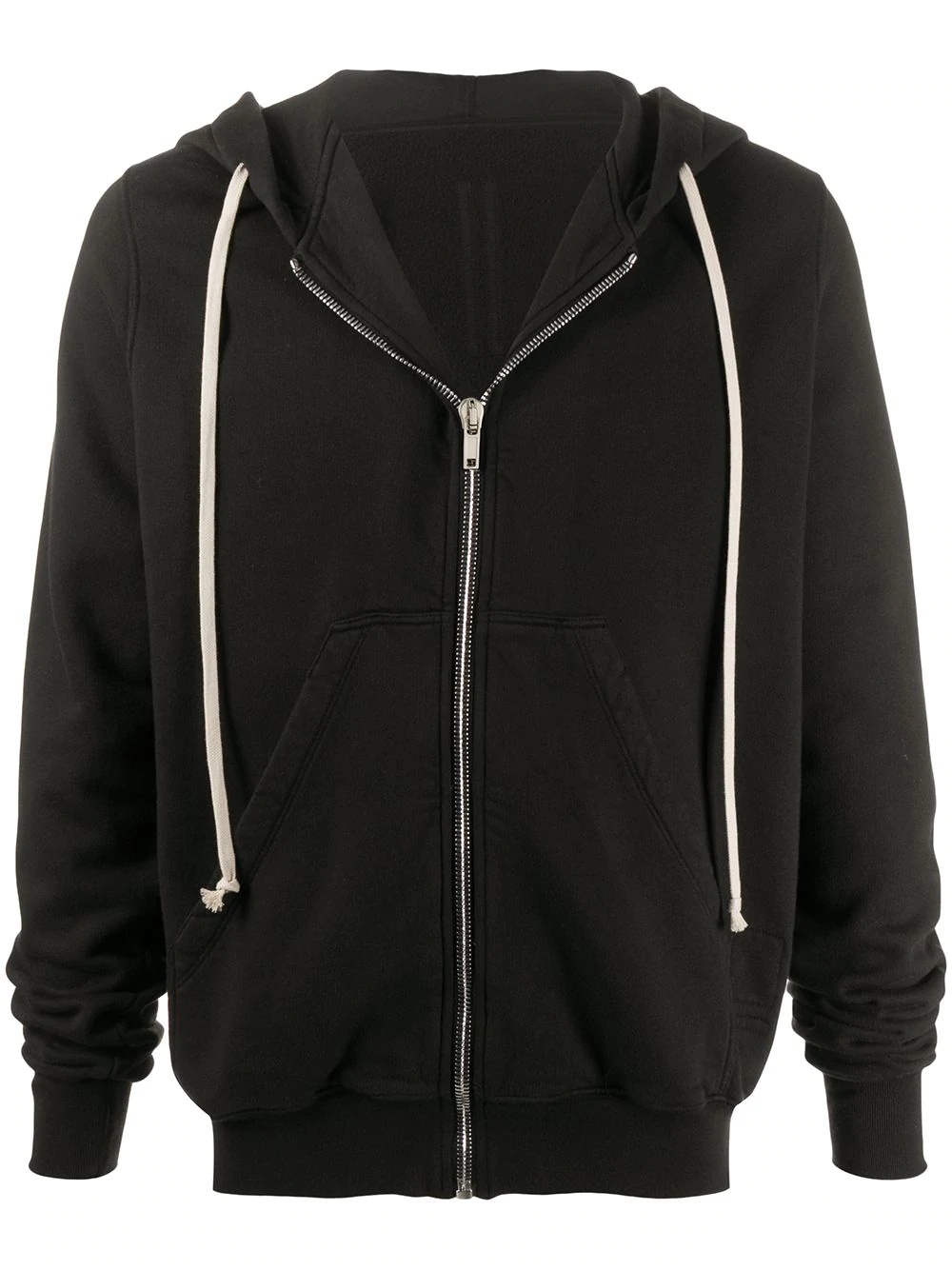 zipped drawstring hoodie - 1