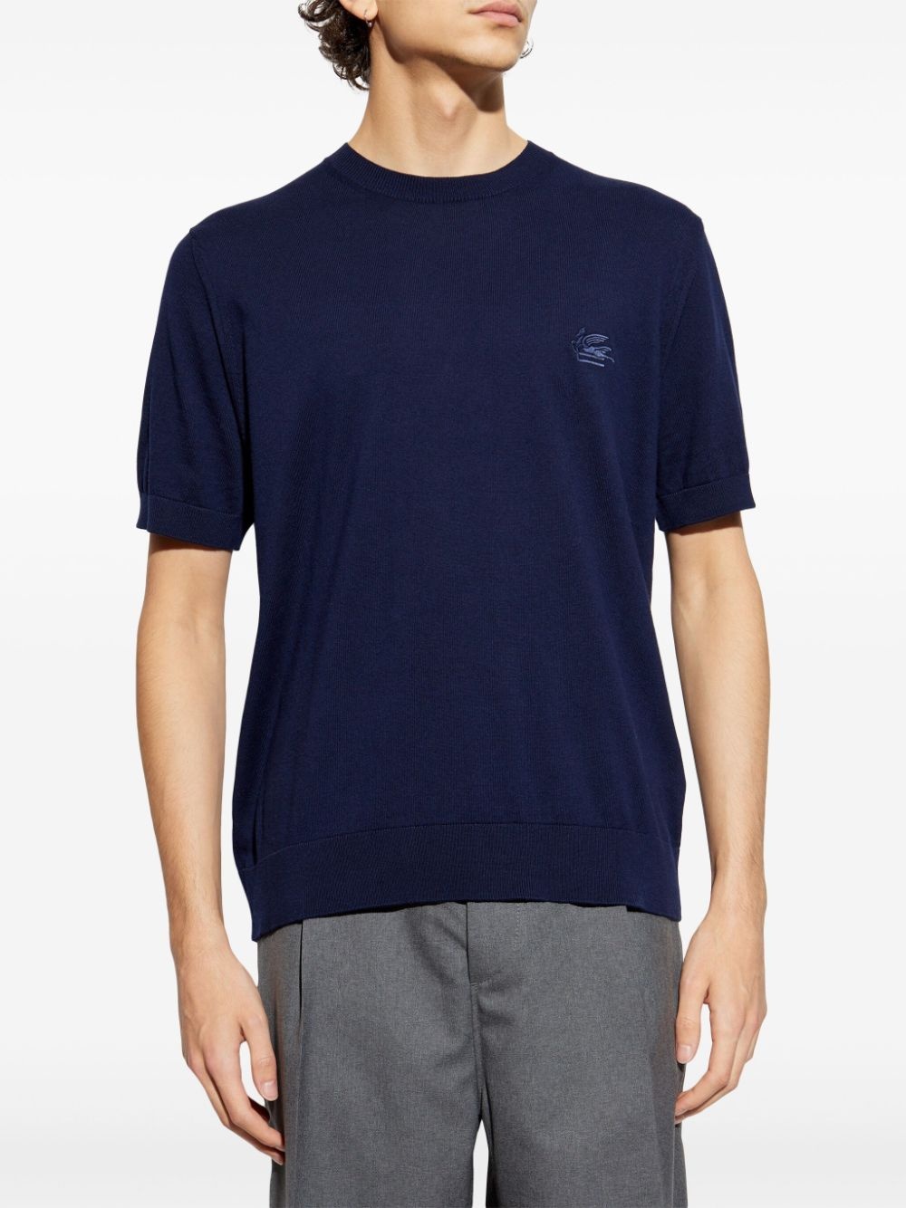 Pegaso-embroidered T-shirt - 3
