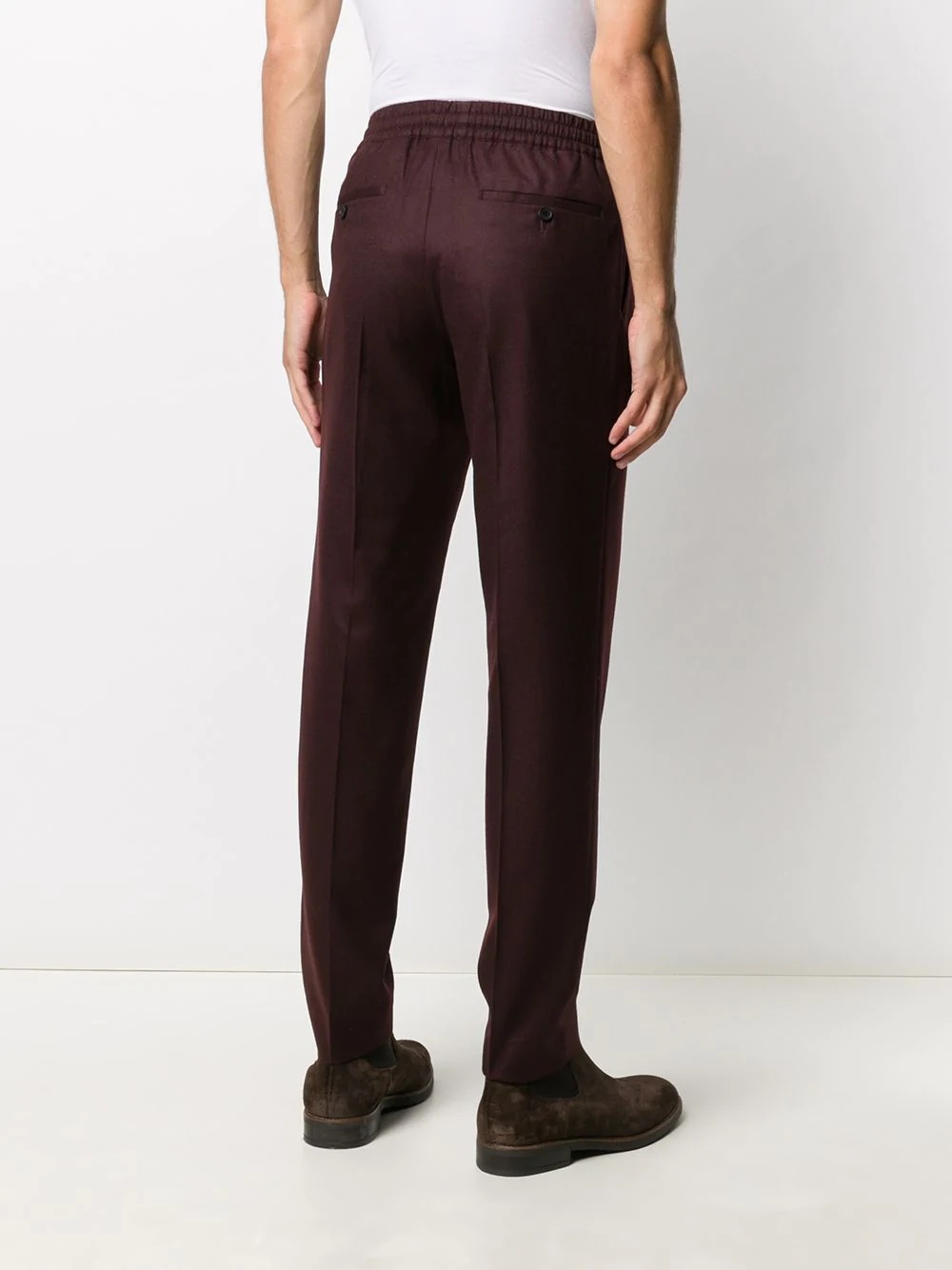 straight-leg drawstring trousers - 4