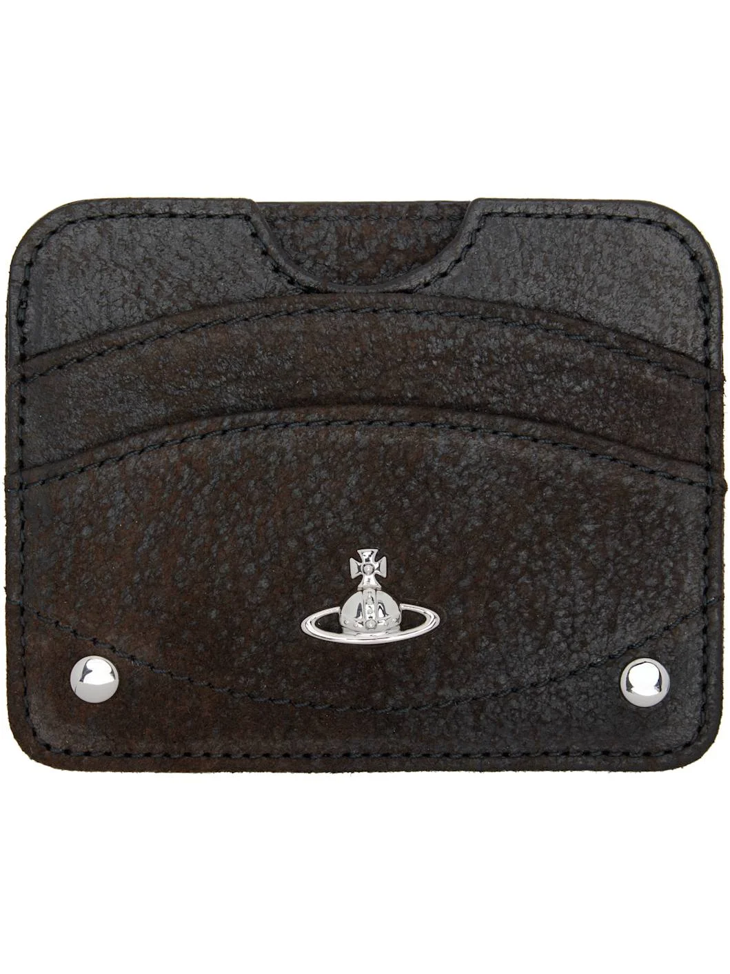 Brown Half Moon Flat Card Holder - 1
