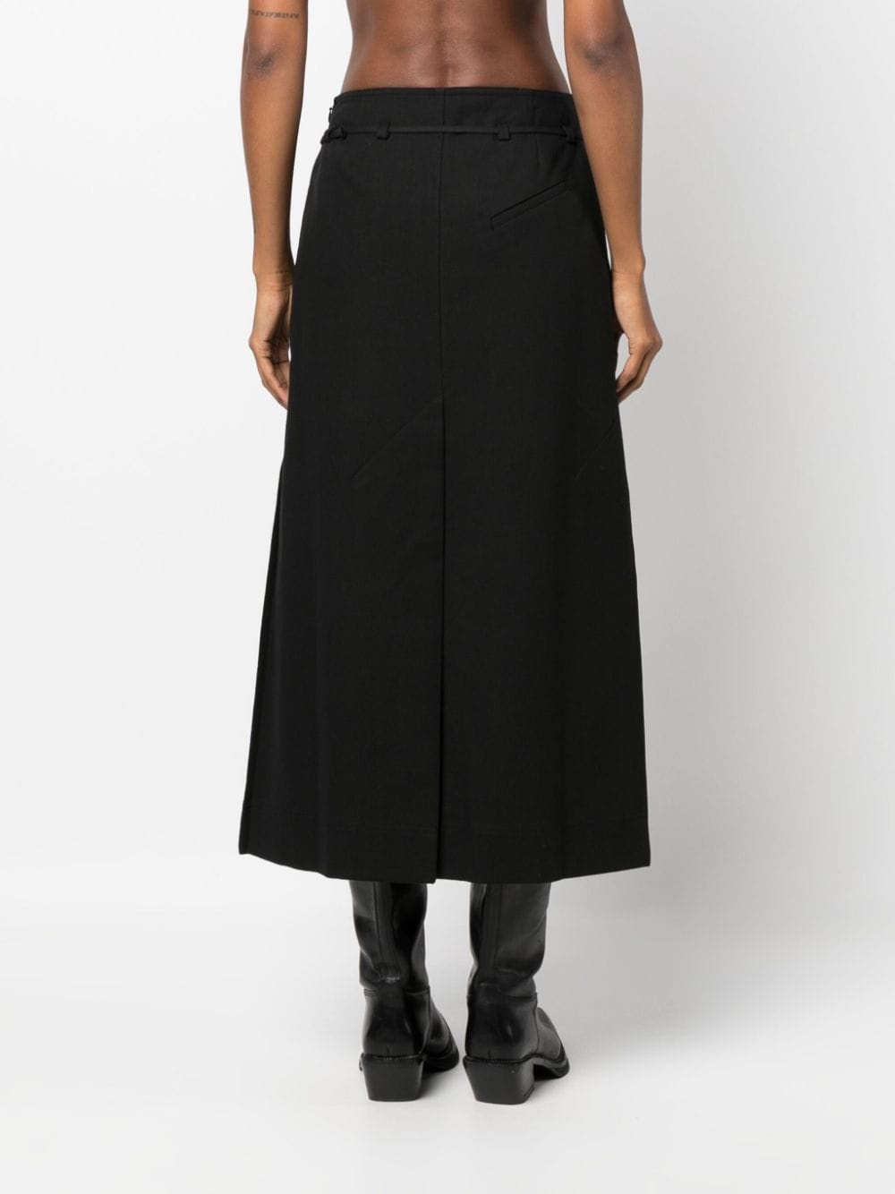 A-line organic cotton midi skirt - 4