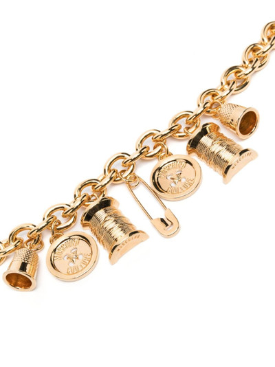Moschino charm-detail chain bracelet outlook