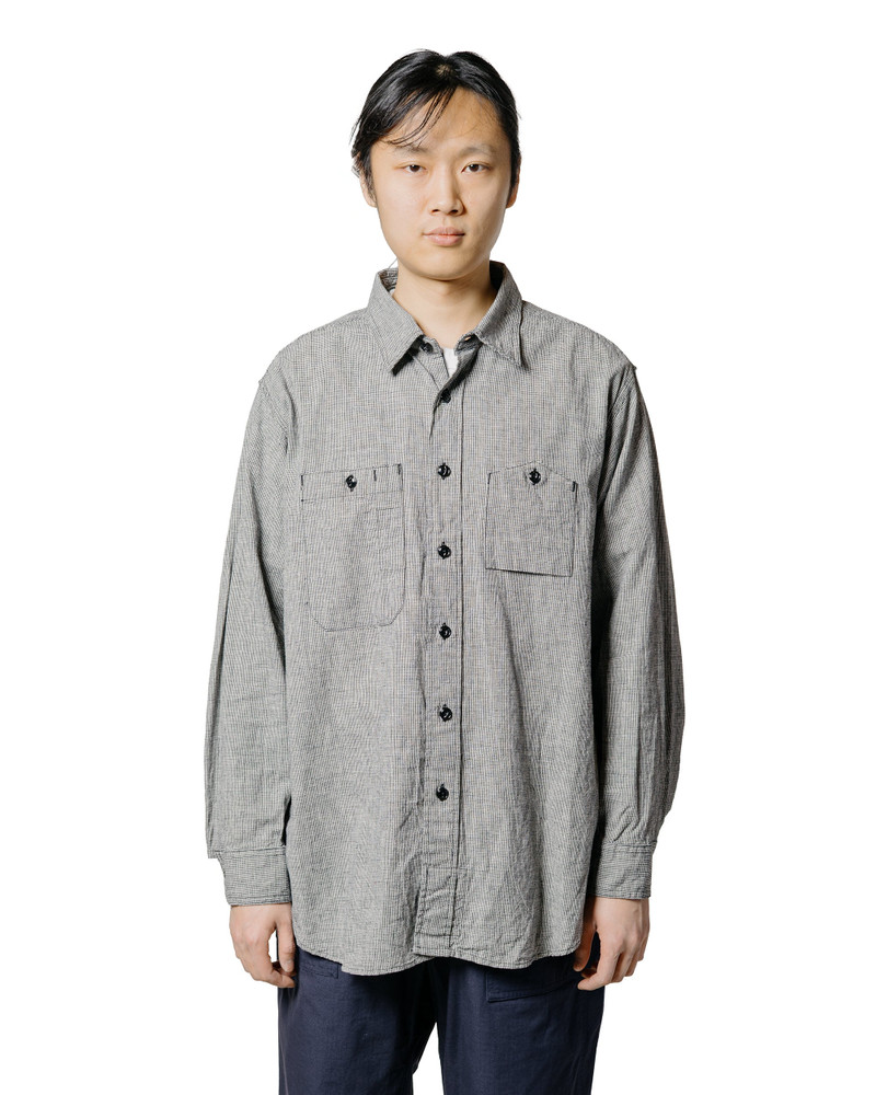 Engineered Garments Work Shirt Black/Grey CL Houndstooth outlook