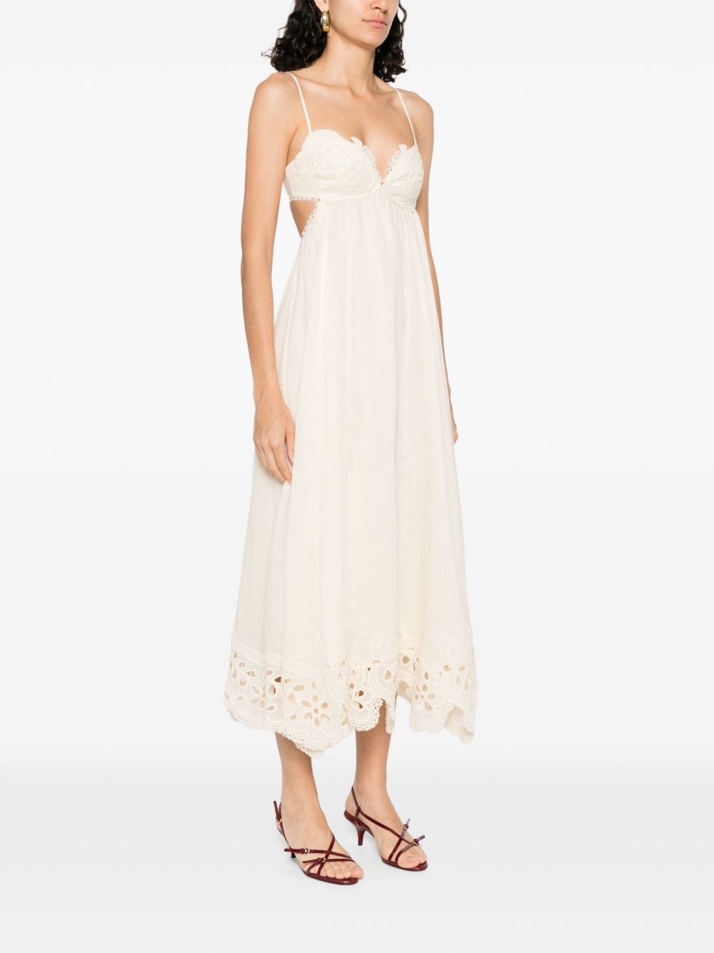 floral-embroidered dress - 3