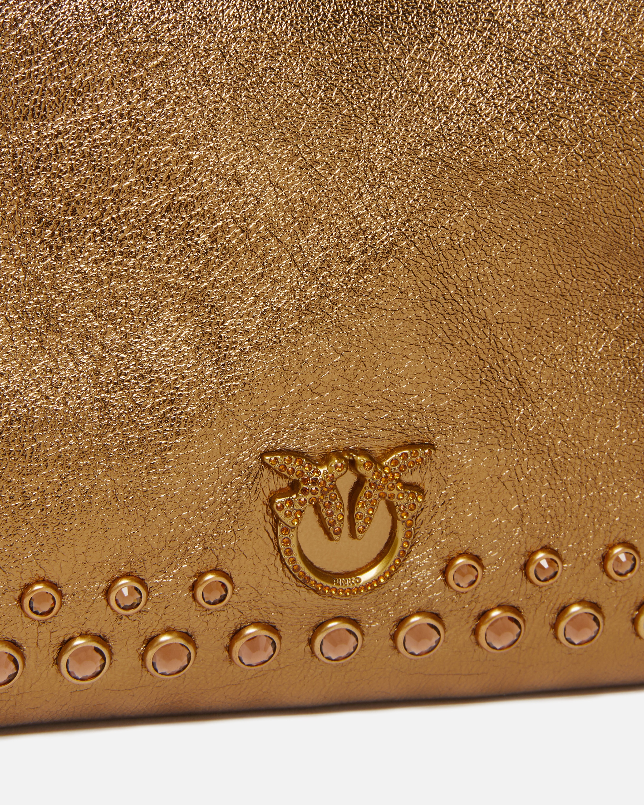 LAMINATED EVENING CROSSBODY BAG WITH RHINESTONES - 3