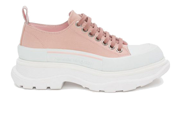 (WMNS) Alexander McQueen Tread Slick Low Lace Up 'Light Pink White' 611705W4LR19243 - 2