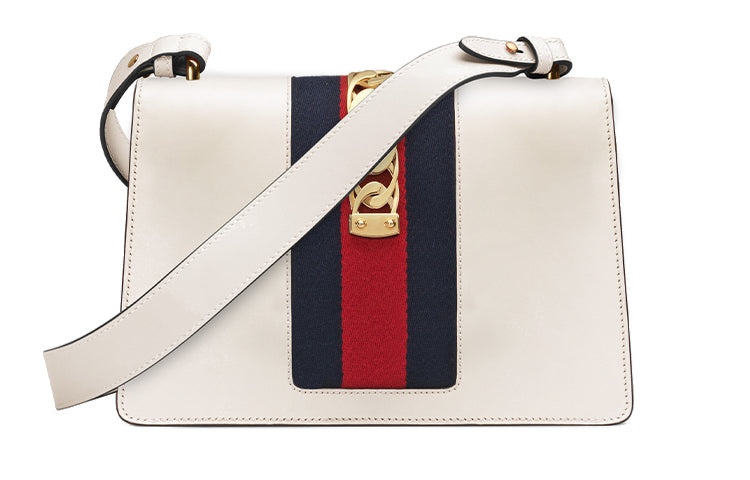 (WMNS) Gucci Sylvie Series Satchel Small White 421882-CVLEG-8605 - 2