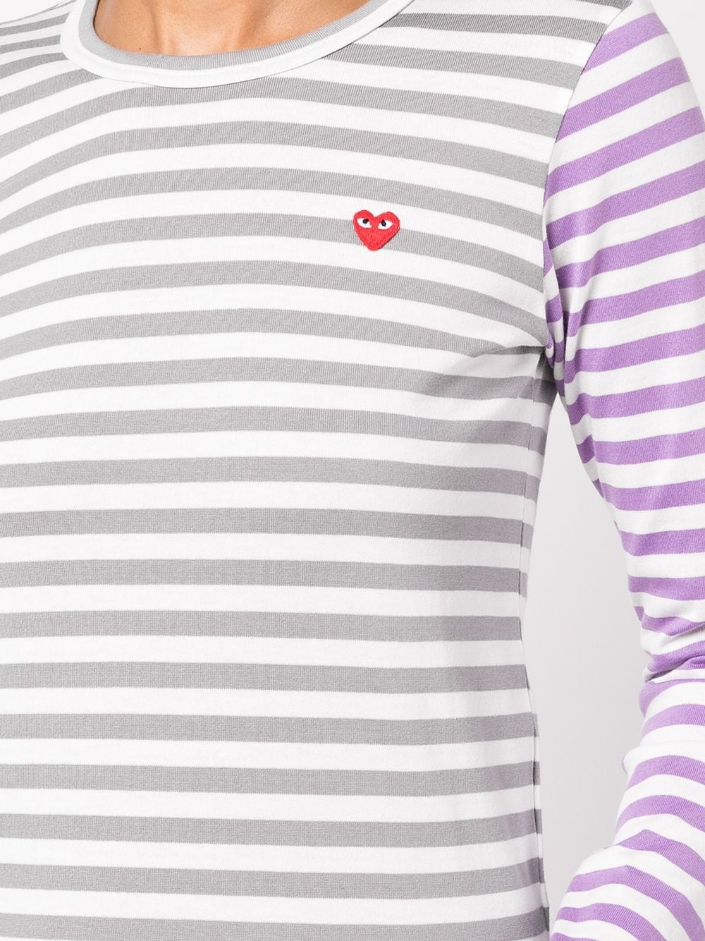 heart-patch cotton T-shirt - 5
