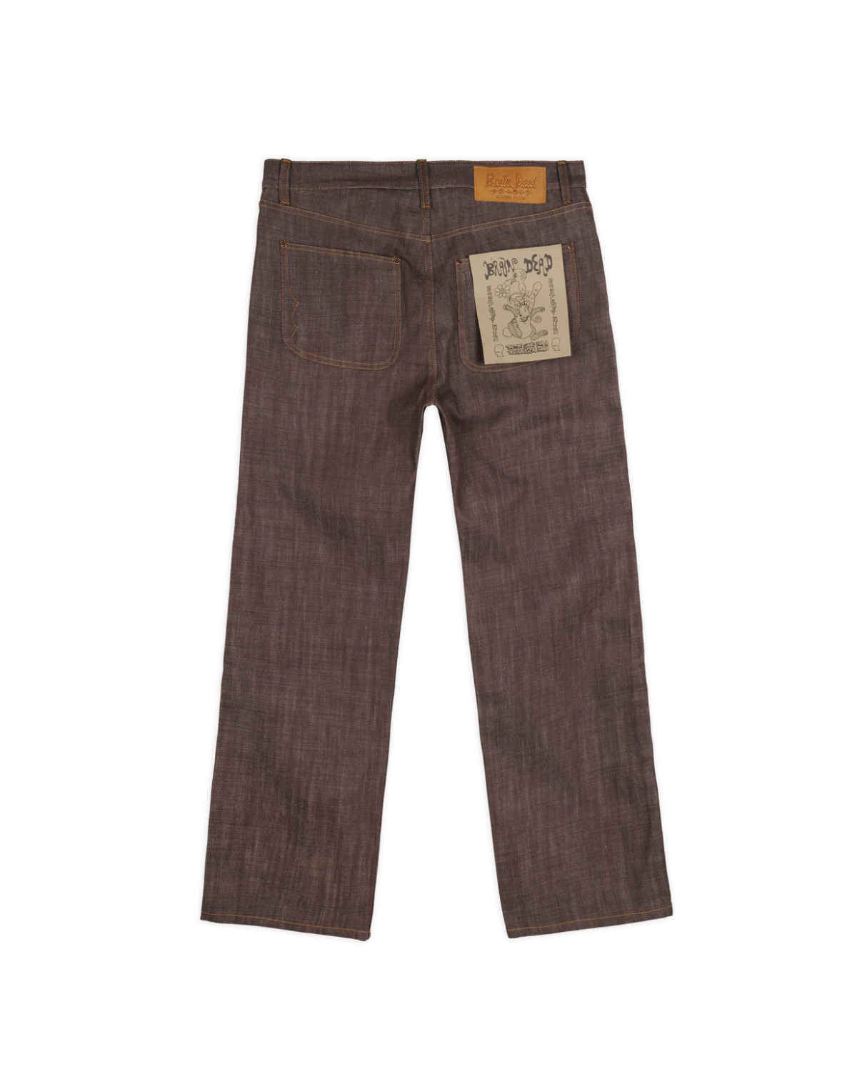 Type 00 14.5oz Selvedge Denim Pant - Brown - 3