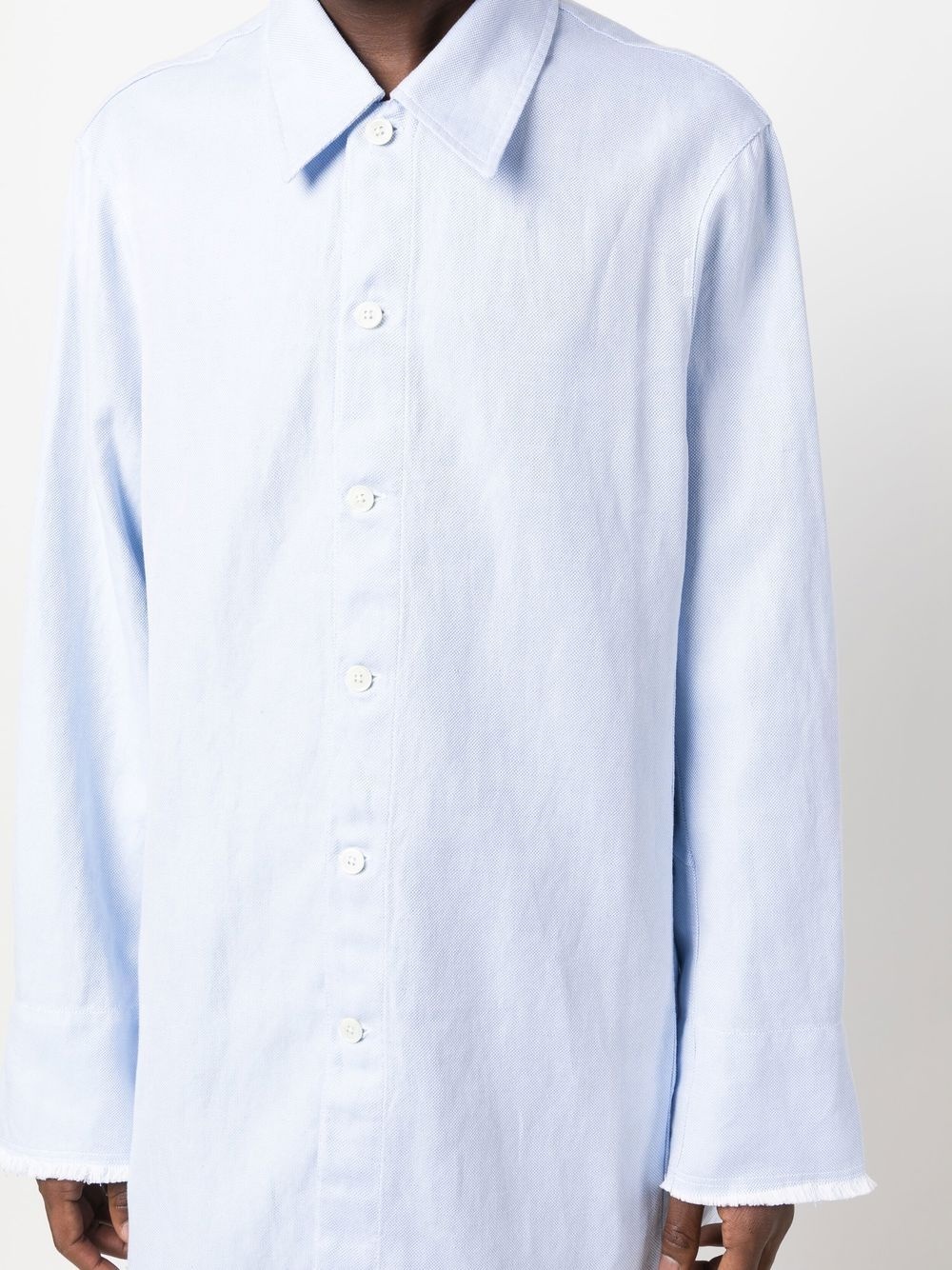 longline raw-cut shirt - 5