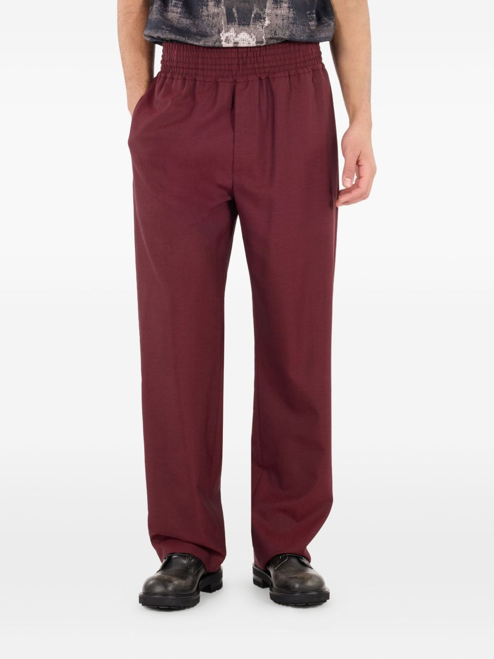 virgin wool loose-fit trousers - 2