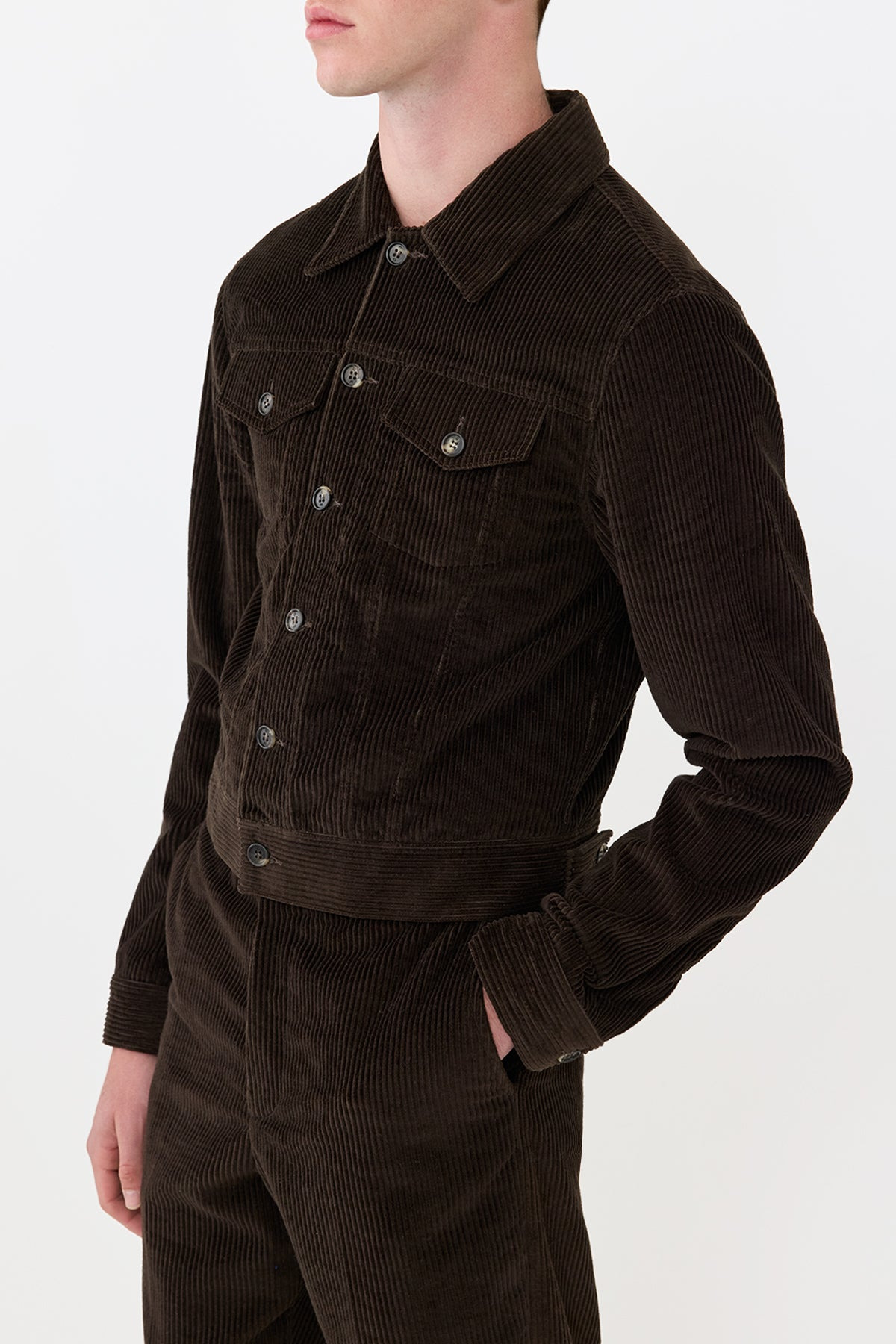 Barry Trucker in Chocolate Cashmere Corduroy - 6