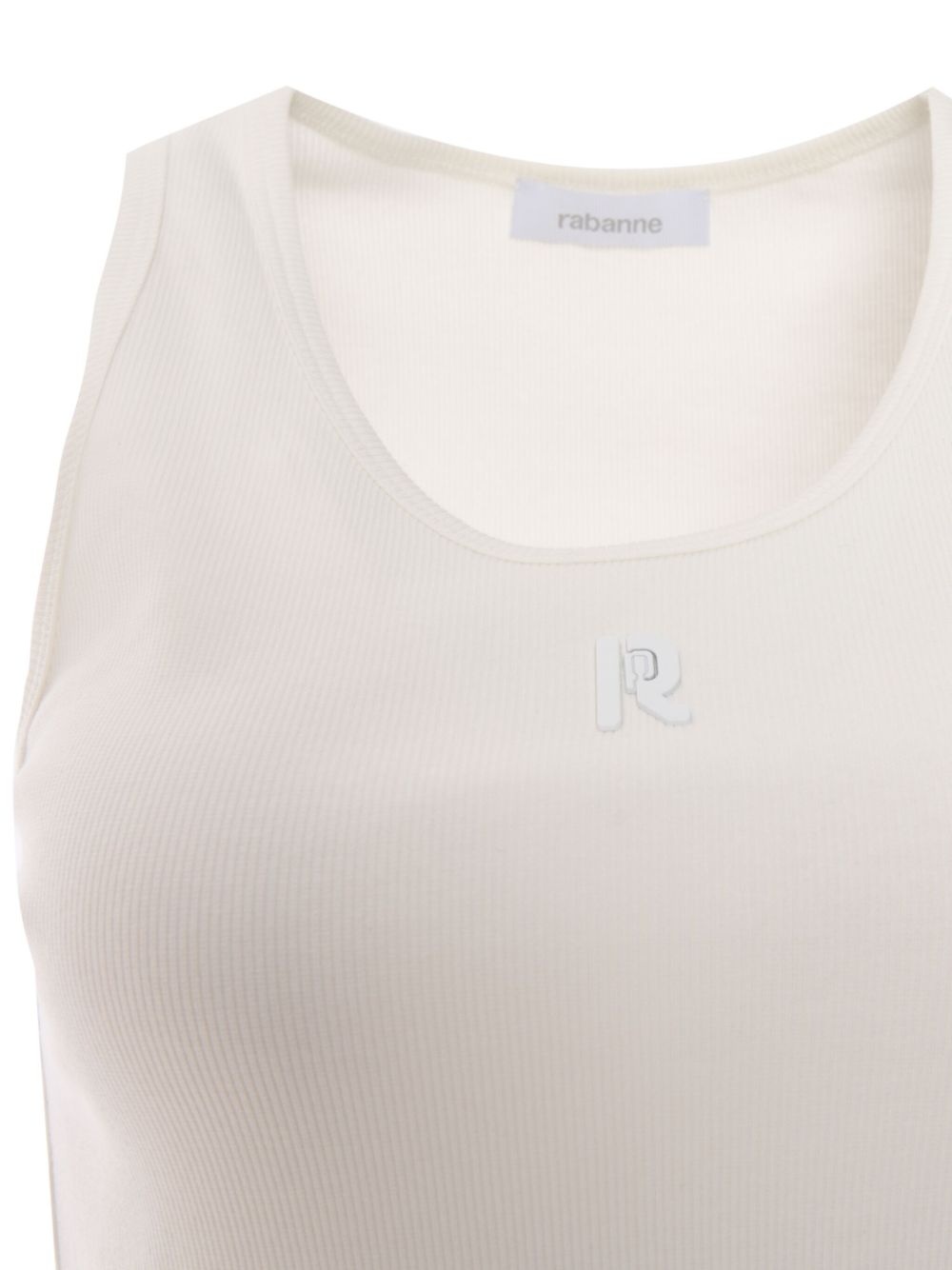 logo-embroidered tank top - 3