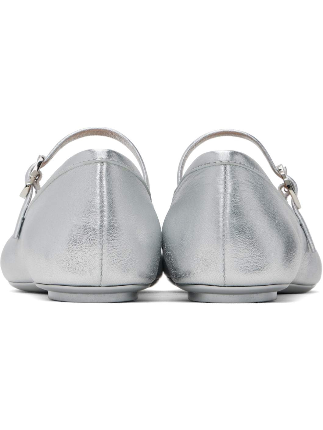 Silver Carla Ballerina Flats - 2