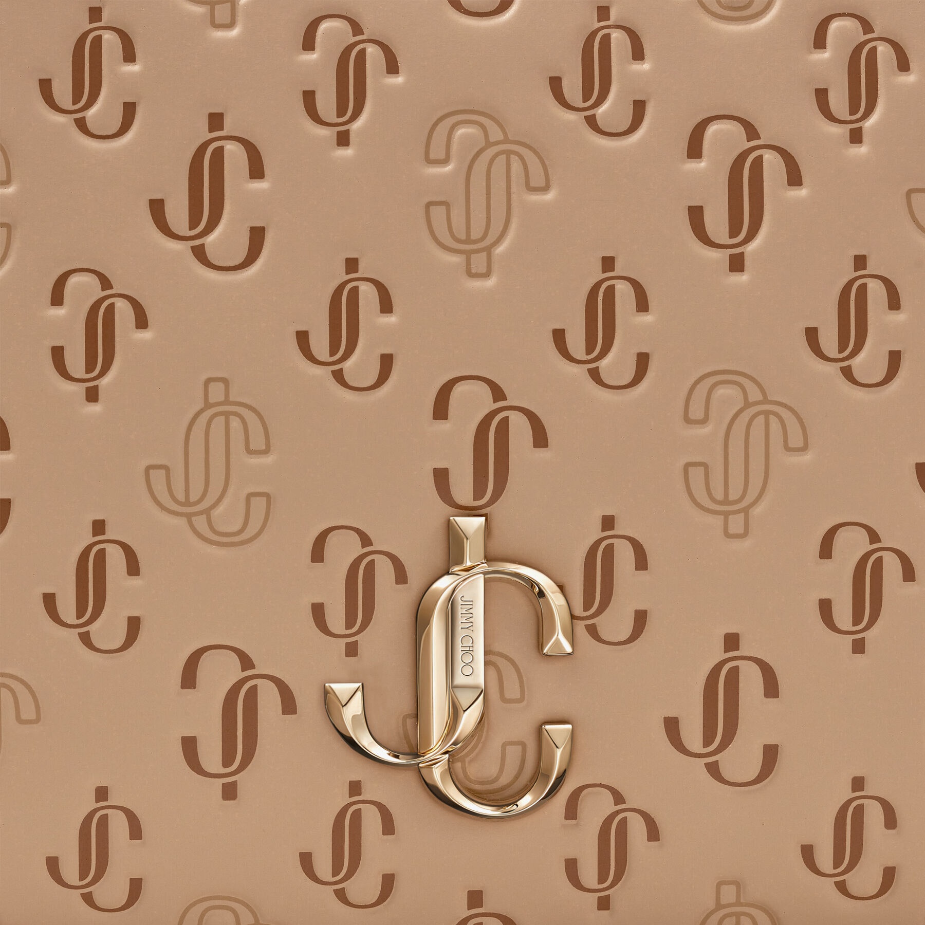 Hale
Caramel Mix JC Monogram Pattern Crossbody Bag with Light Gold JC Emblem - 5