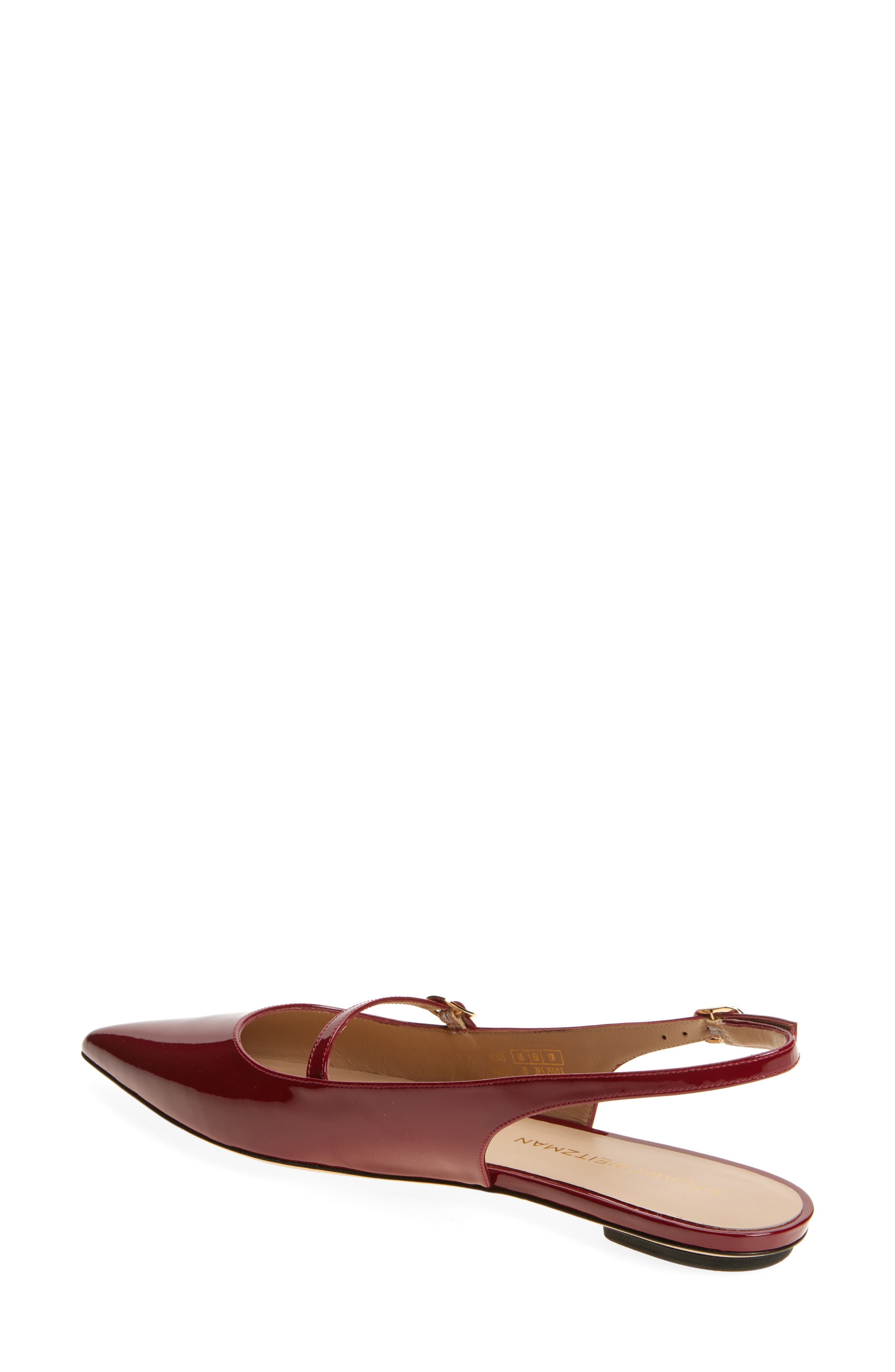 Stuart Weitzman Emilia Mary Jane Slingback Flat in Chile Patent at Nordstrom - 2