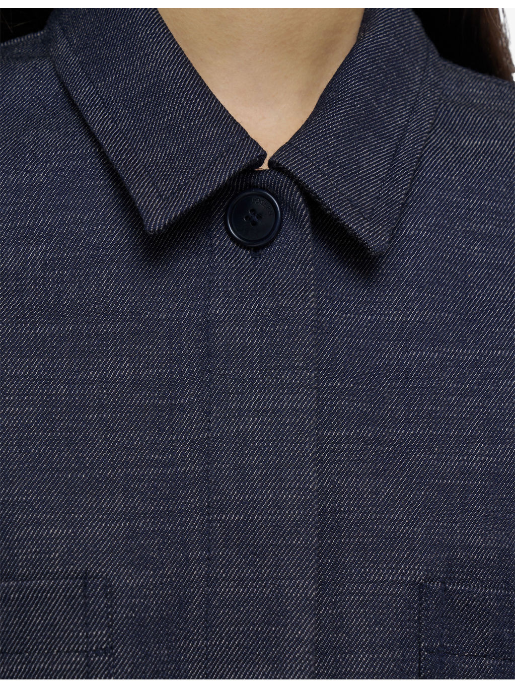 Satia Boxy-Fit Wool-Blend Denim Jacket - 5