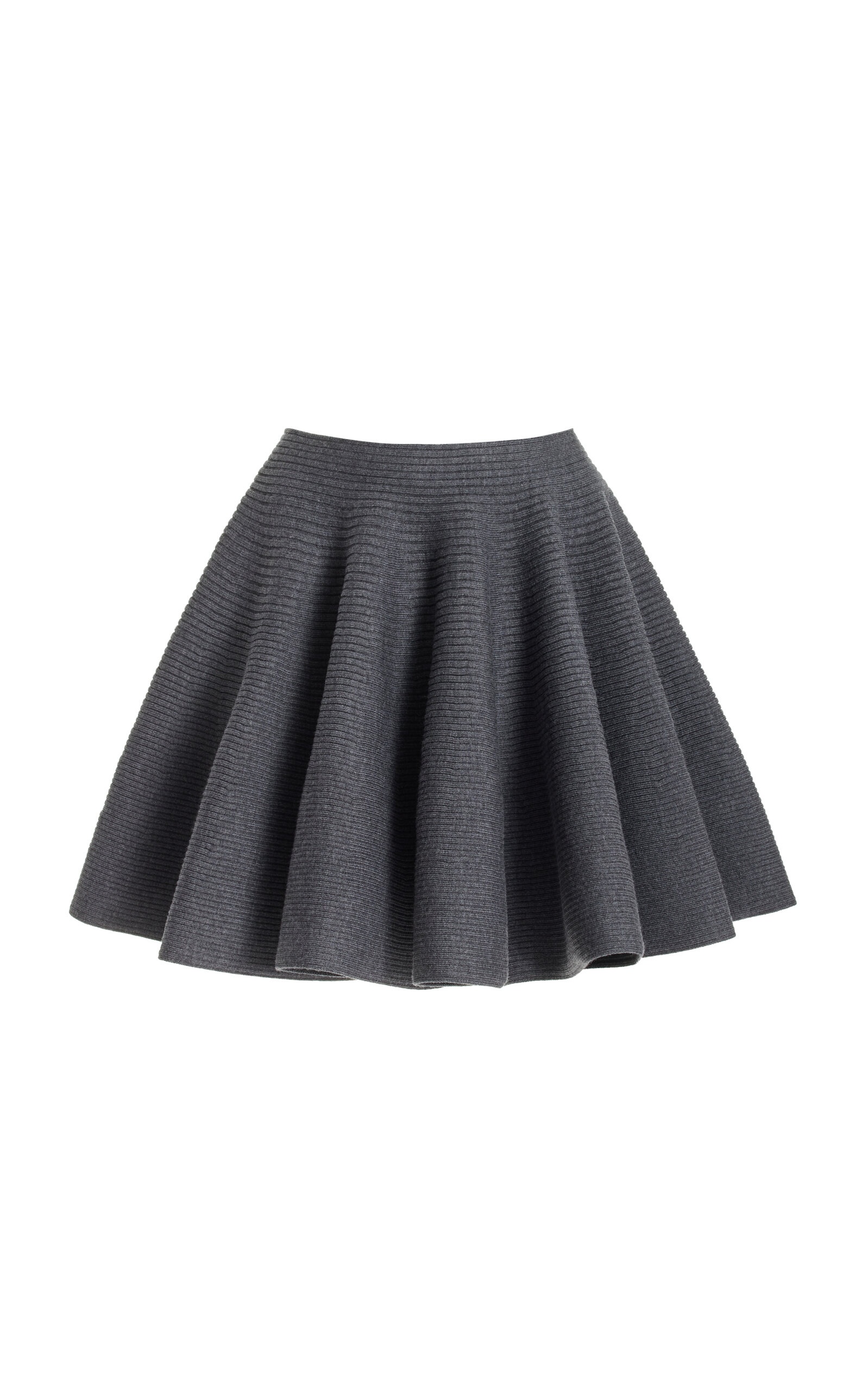 Alaïa Ribbed-Knit Wool-Blend Mini Skirt grey | modaoperandi