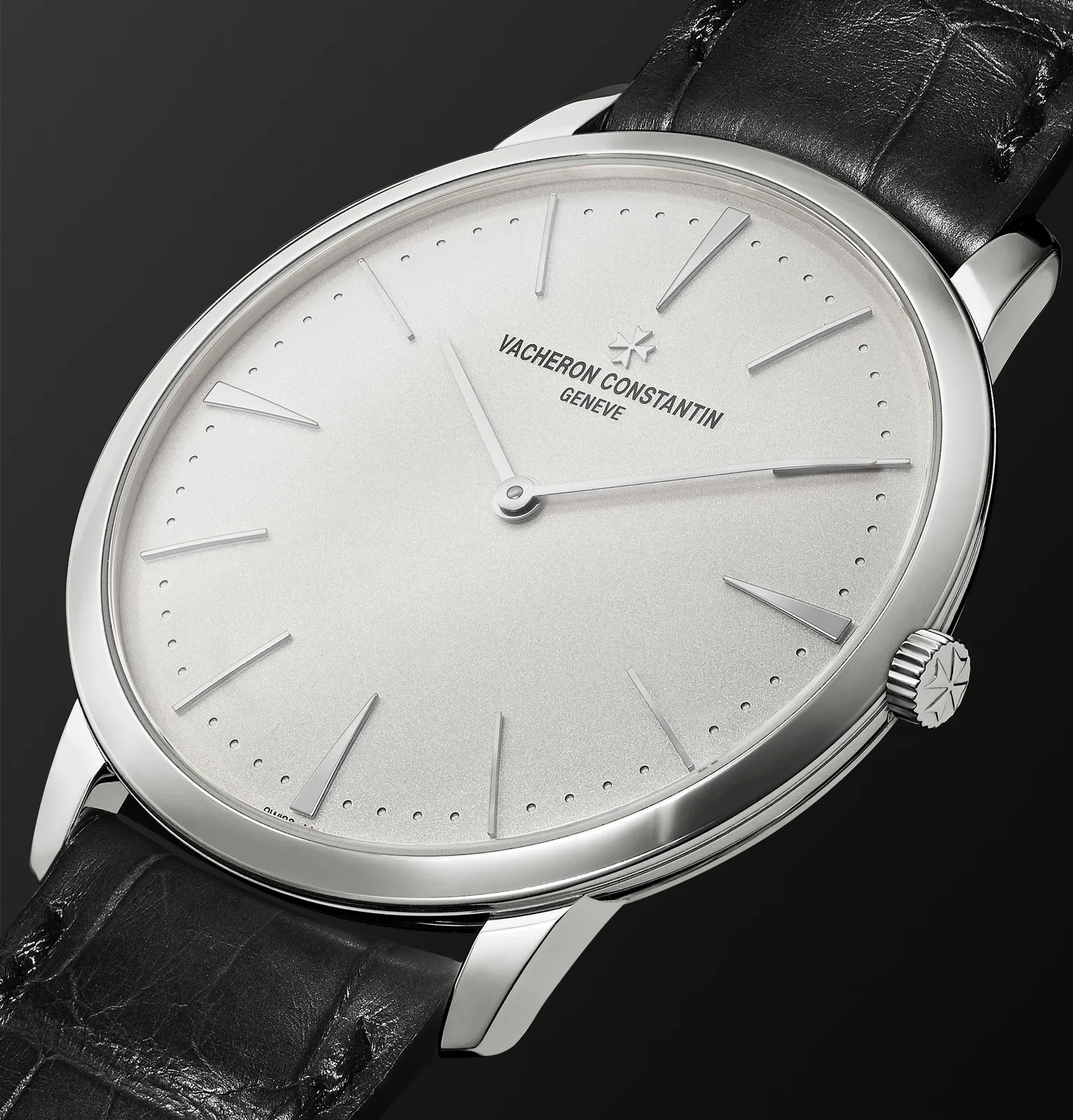 Patrimony Hand-Wound 40mm 18-Karat White Gold and Alligator Watch, Ref. No. 81180/000G-9117 X81G6987 - 4