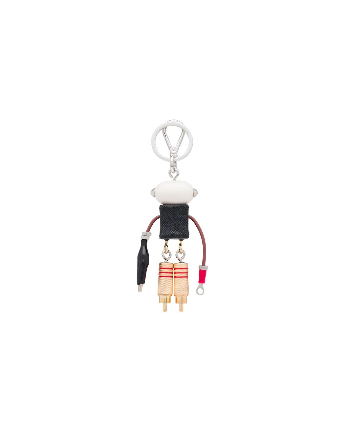 Saffiano Leather Robot Trick Keychain - 2