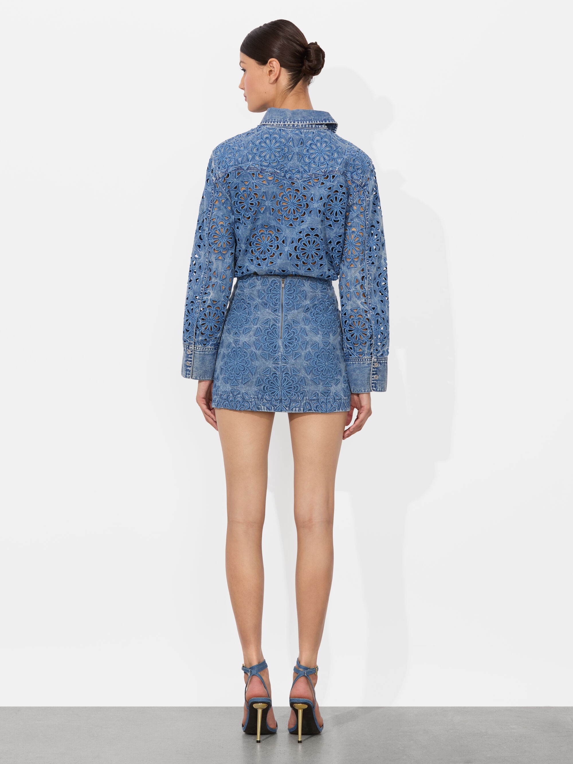 RUBI DENIM MICRO SKIRT - 4