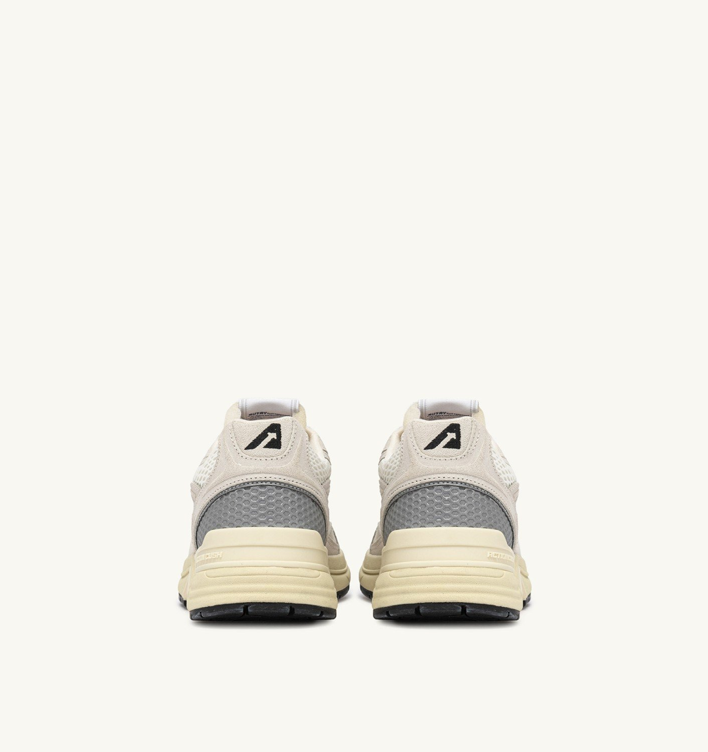 HYPERWAY SNEAKERS IN WHITE AND SILVER MESH AND SUEDE - 3